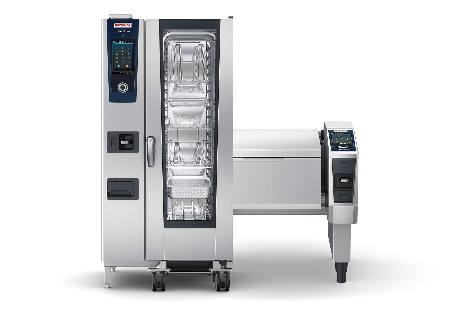 A Rational iCombi Pro cooking system and a iVario Pro.